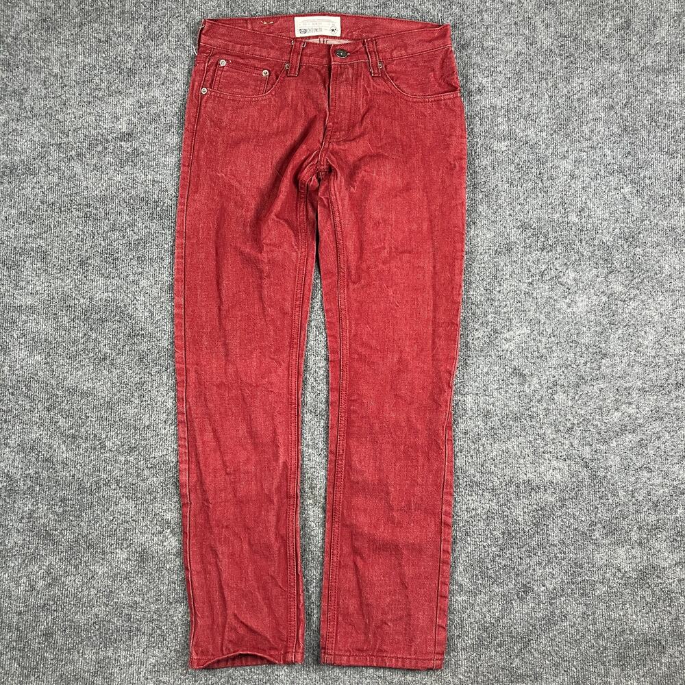 Ecko Unltd Jeans Men's 30 Red Slim Fit Denim Casual Raw‎ Authentic 711 Style